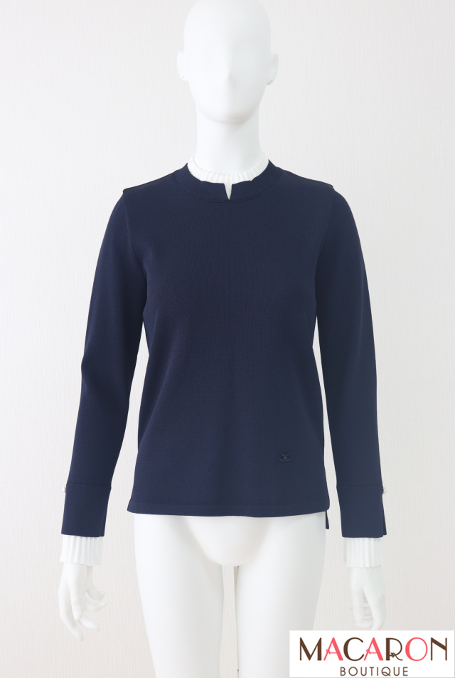 Rene（ルネ）　プリーツカフスニットトップス　5612070