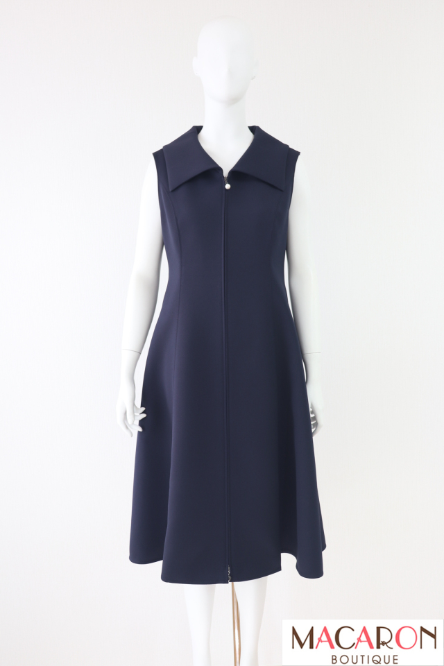 【SALE】Rene（ルネ）　襟付きフロントジップアップワンピース　5416080
