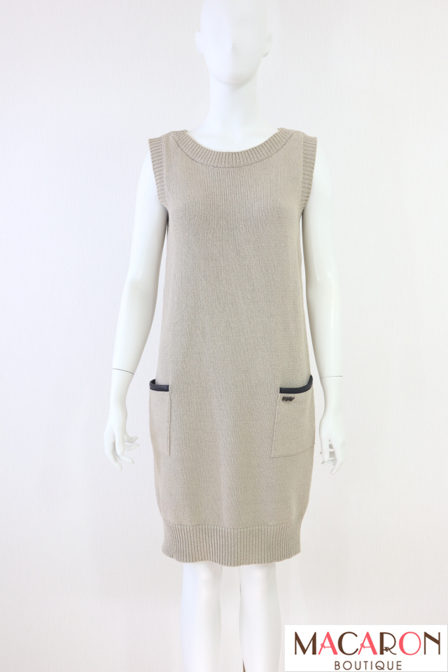 FOXEY BOUTIQUE(フォクシー)　コットンリネンニットワンピース　29625
