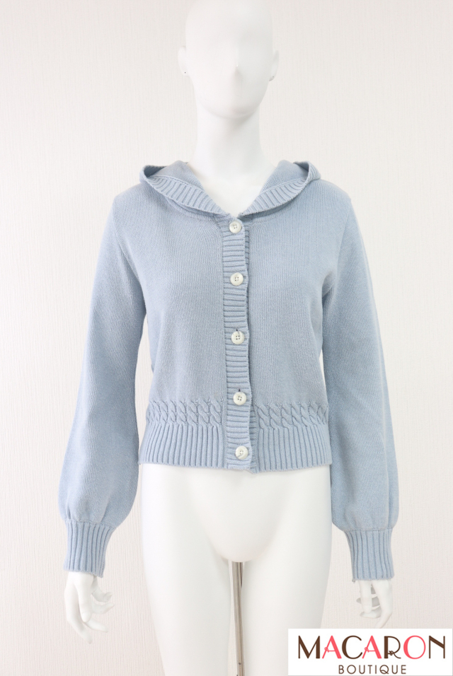 Rene（ルネ）　フード付きコットンブレンドカーディガン　6112630