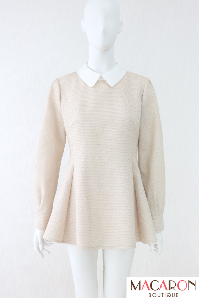 Rene（ルネ）　白襟ペプラムブラウス　5611180