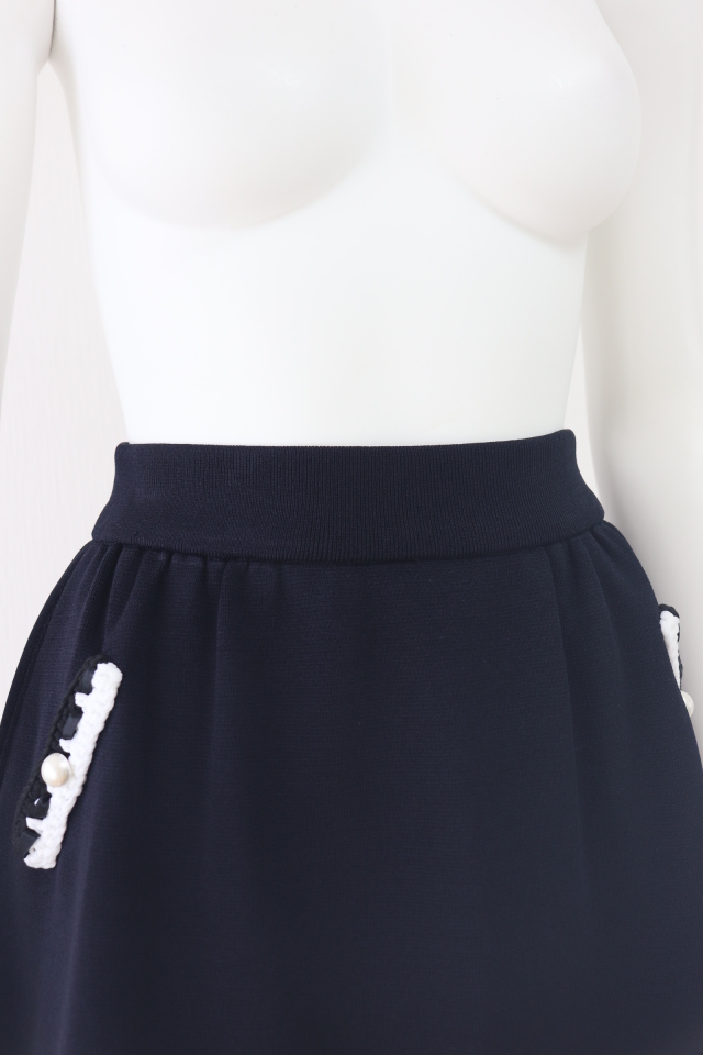 Rene スカート【新品・未使用品) Rene（ルネ） アセテートブレンドニットスカート 6212090