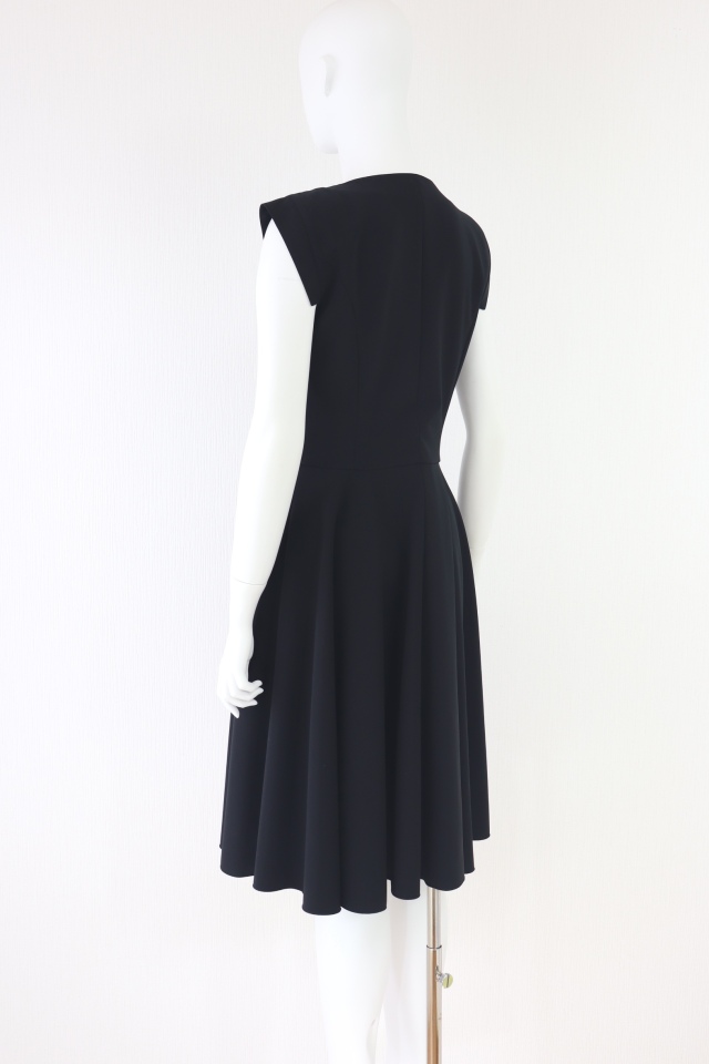 FOXEY NEW YORK ブラック　フィットアンドフレアワンピース　40 フォクシー ワンピース40