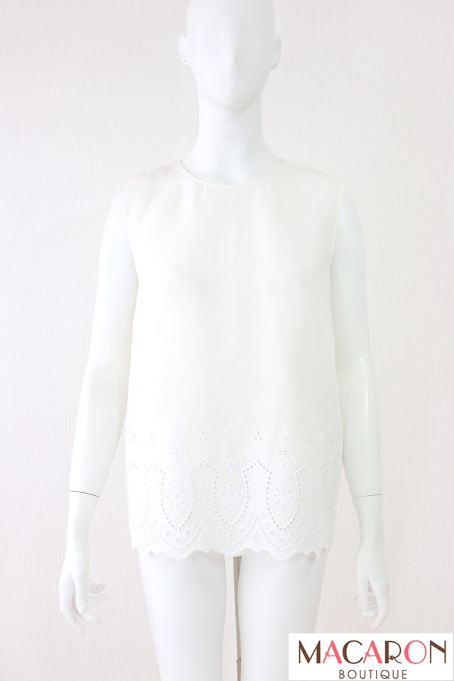 Rene（ルネ）　カットワーク刺繍リネンブラウス　6321980
