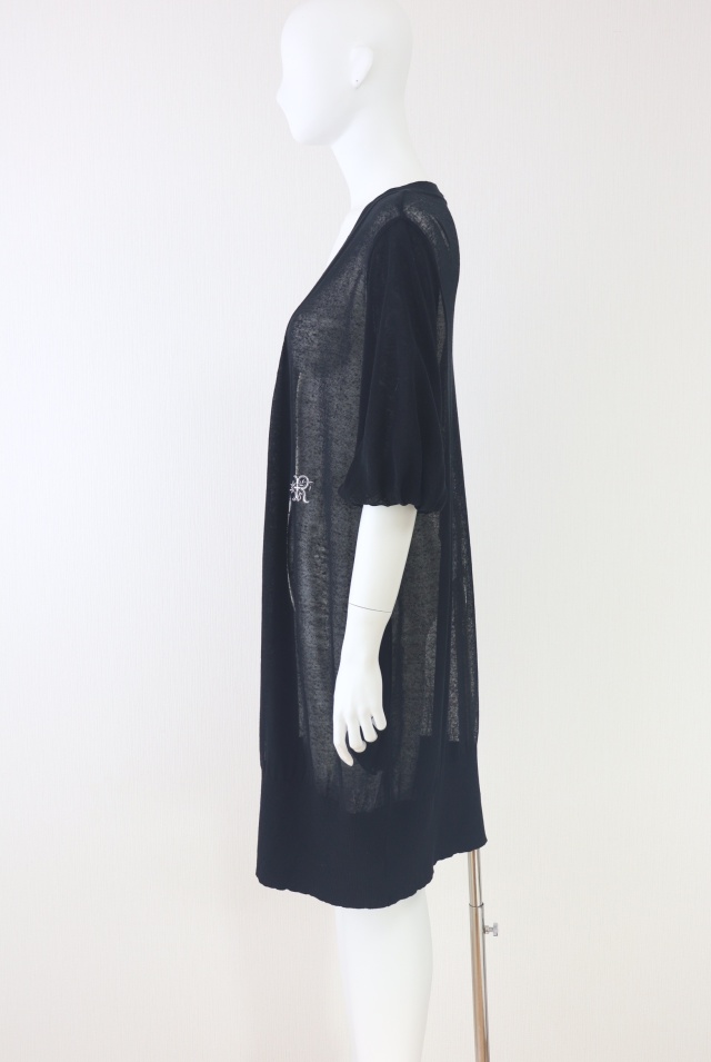 【Rene】ロゴプレート付☆美品☆34☆フェリーヌ☆ロングカーディガン Rene（ルネ） R刺繍ニットロングカーディガン 6122400