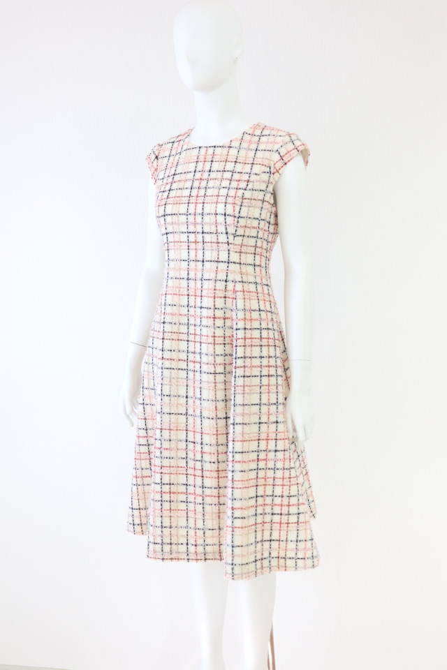 Reneルネ ツイードワンピース　ピンク 美品 ルネ Rene ツイード ピンク セットアップ スーツ ワンピース 36