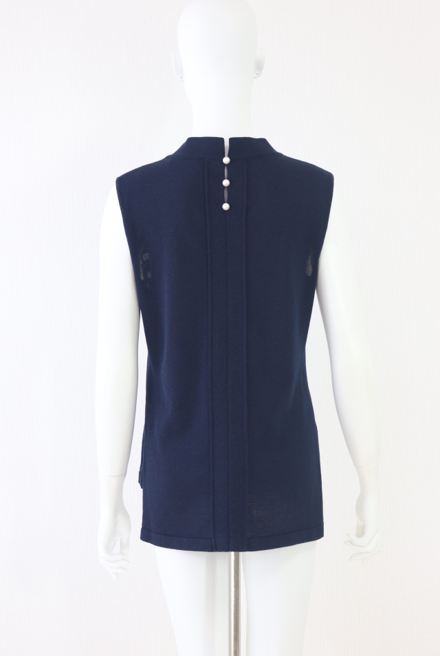 【極美品】2022-Rene ♡ルネ ノースリーブ リボン ニット 36 Rene（ルネ） リボンノースリーブニットトップス 6122380