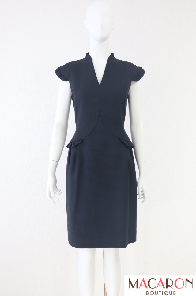 FOXEY BOUTIQUE(フォクシー) 肩フリルコットンピケワンピース 34499