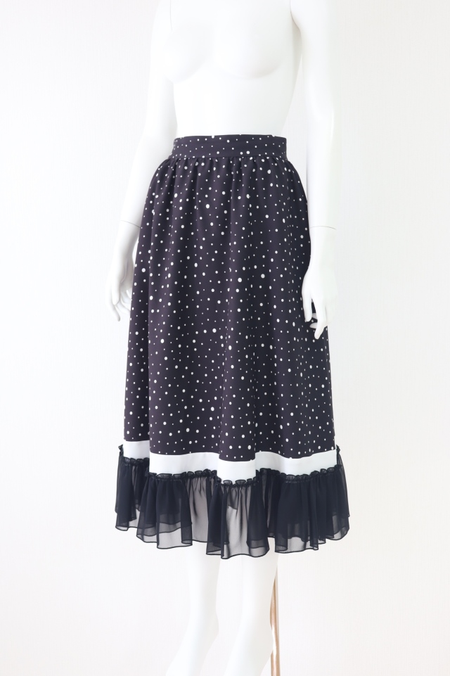 Rene ルネ 紺 ティアード フレアスカート オケージョン 上品 AOYAMA 【洋服の青山】フレアスカート レディース オール