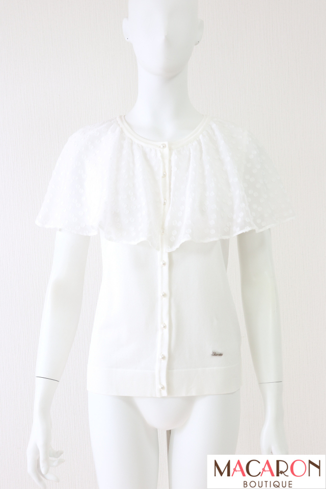 Rene（ルネ）　シフォンケープカラートップス　6322320