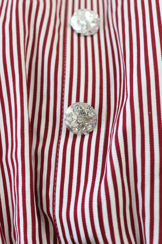美品⭐️ルネ Rene フレア コットン パフスリーブ シャツワンピース S 美品⭐️ルネ Rene フレア コットン パフスリーブ シャツ