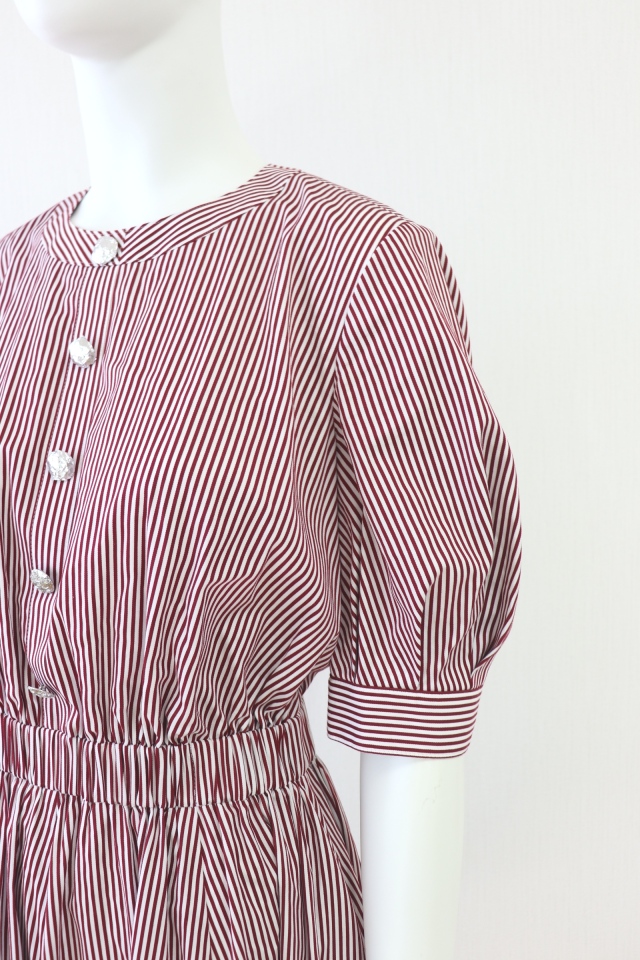 美品⭐️ルネ Rene フレア コットン パフスリーブ シャツワンピース S 美品⭐️ルネ Rene フレア コットン パフスリーブ シャツ