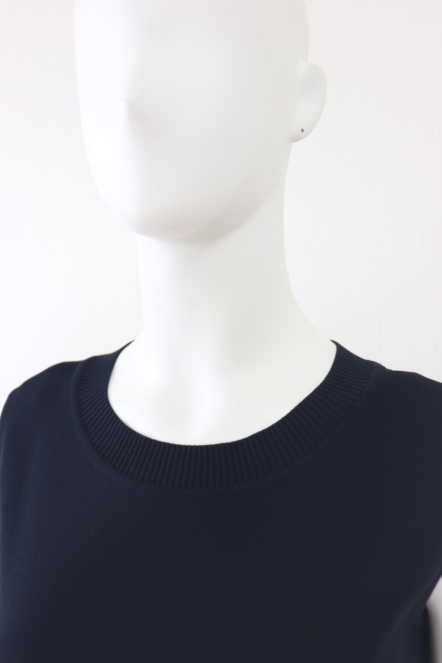 Rene（ルネ）ノースリーブフレアニットワンピース ブラック 34 René - 美品 Rene ルネ 6622240 ノースリーブワンピース 34 S