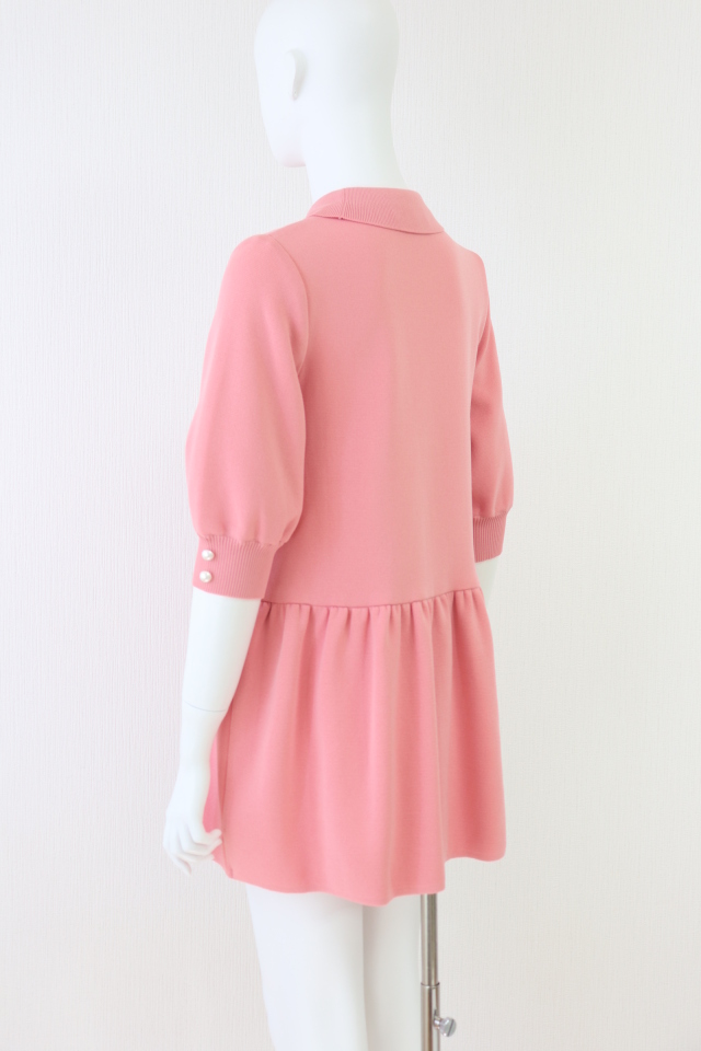 ★新品★Rene★パール フリル 半袖 チュニック トップス★36★ピンク★ ☆新品☆Rene☆パール フリル 半袖 チュニック トップス☆36