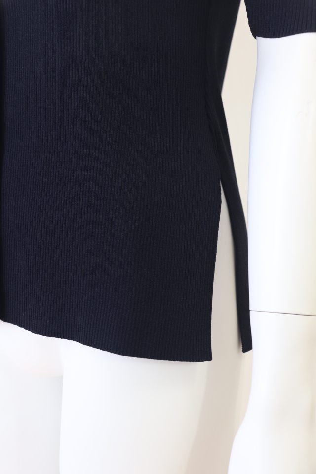 Rene（ルネ） 五分袖リブニットトップス 6222090