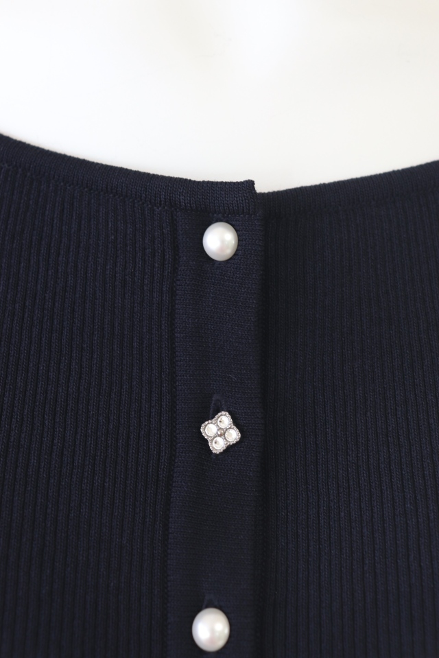 ⭐rene　ルネ　ニット　トップス Rene（ルネ） 五分袖リブニットトップス 6222090