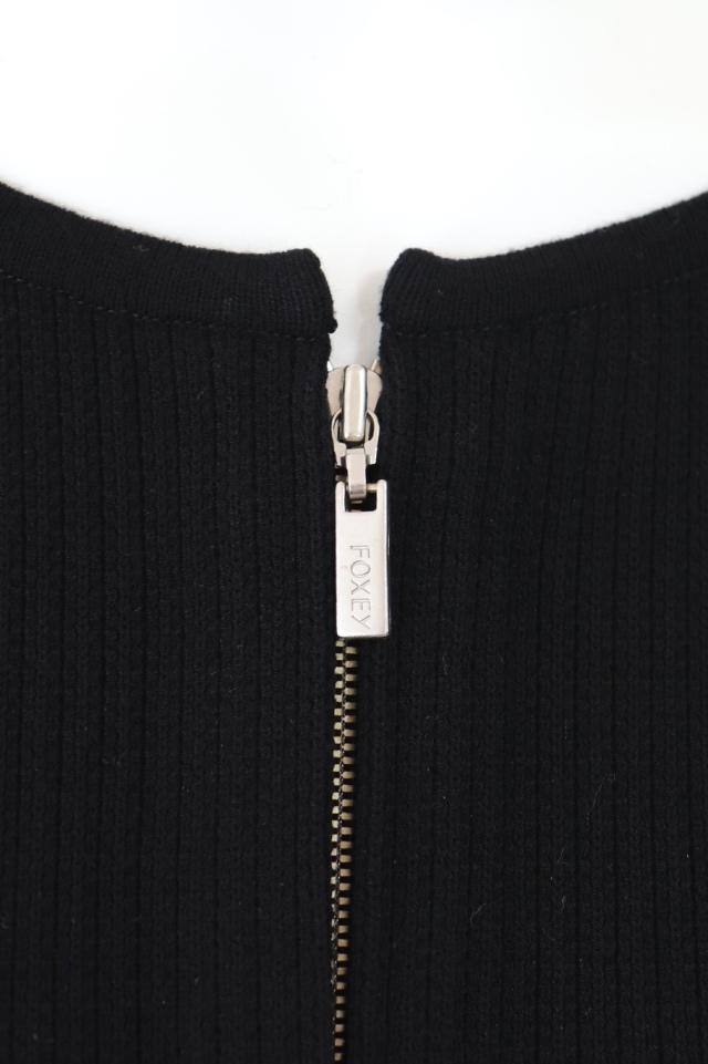 FOXEY BOUTIQUE(売れ筋商品|||フォクシー）　レーヨンブレンドジップアップカーディガン　37150　黒/ブラック FOXEY BOUTIQUE(フォクシー） レーヨンブレンドジップアップ