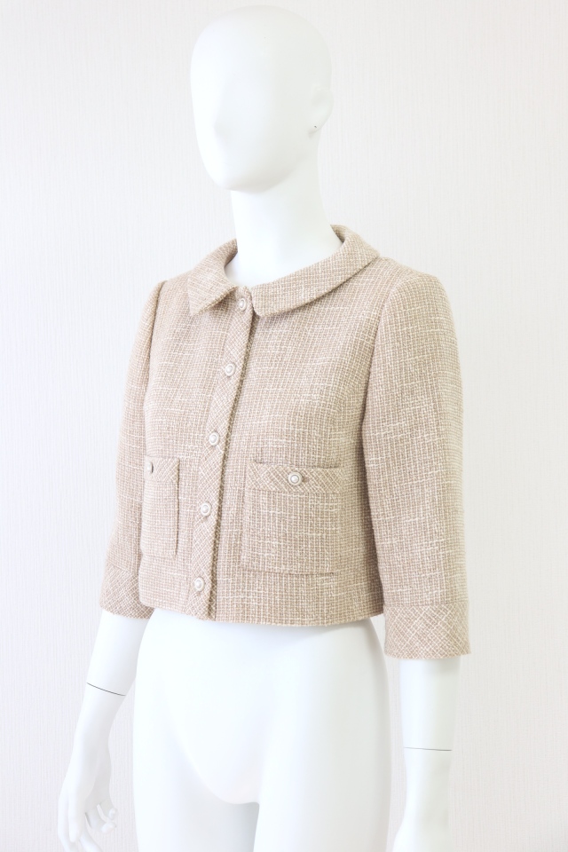 FOXEY BOUTIQUE(フォクシー） 七分袖ツイードジャケット 38141