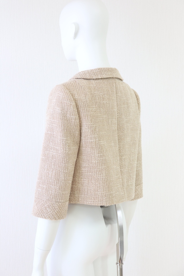 ★FOXEY/フォクシーツイード 七分袖 ジャケット希少サイズ42 ☆FOXEY/フォクシーツイード 七分袖 ジャケット希少サイズ42