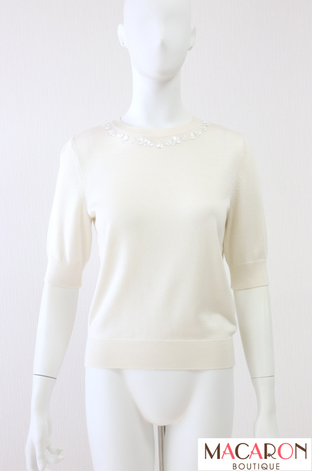 FOXEY BOUTIQUE(フォクシー）　Mariage　半袖ニットトップス　44398