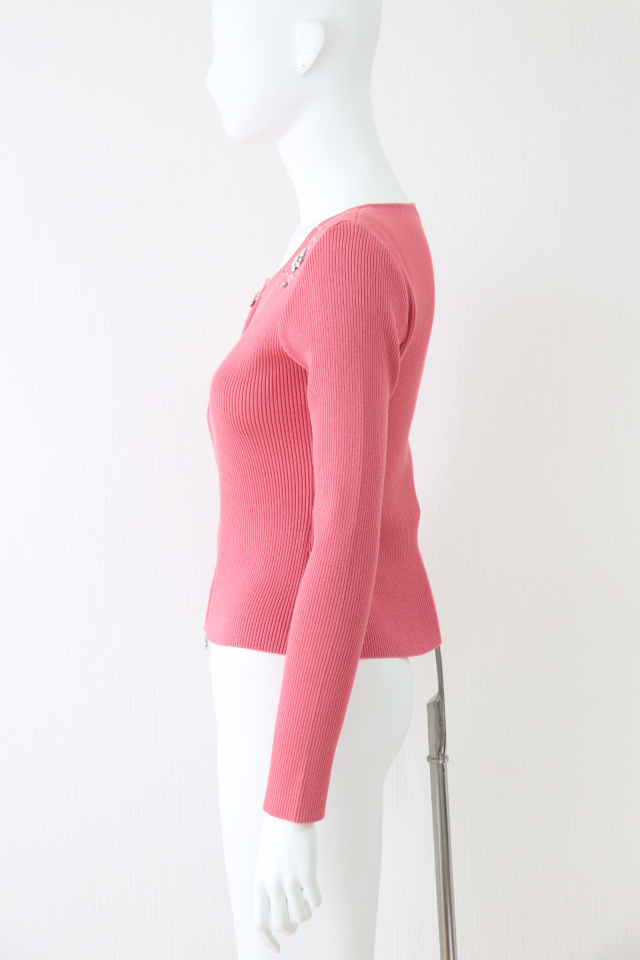 Rene（ルネ） ビジューリブニットカーディガン 6912680