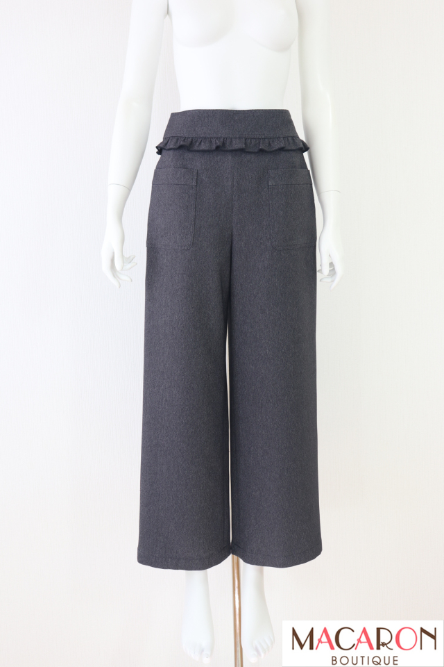 Rene（ルネ）　フロントポケットデニム風パンツ　6435040