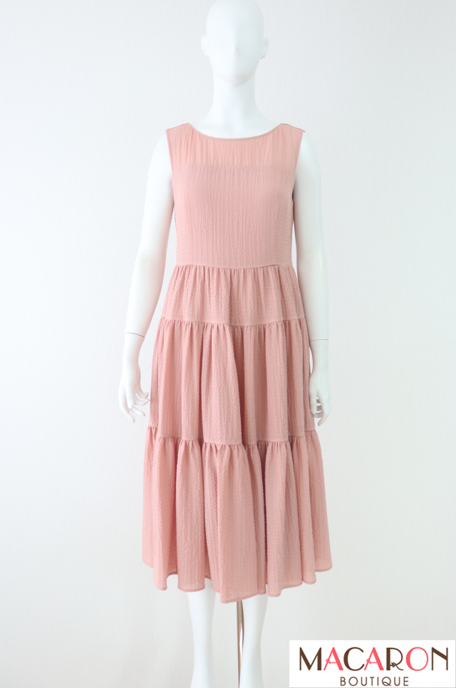 FOXEY NEWYORK(フォクシー）　ノースリーブティアードワンピース　42997