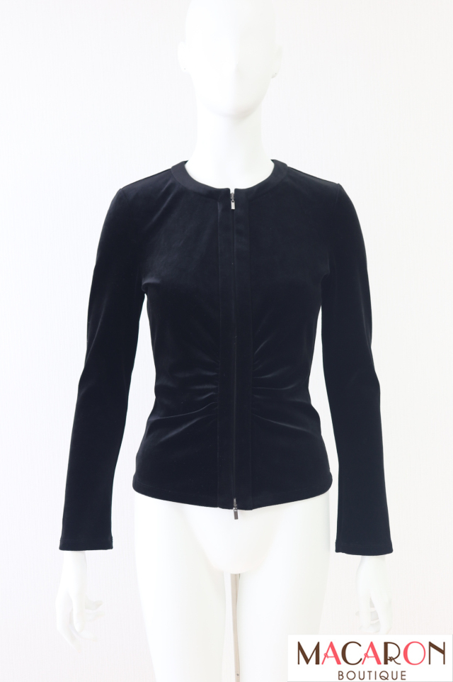 【SALE】FOXEY NEWYORK(フォクシー)　ストレッチベロアカーディガン　23377