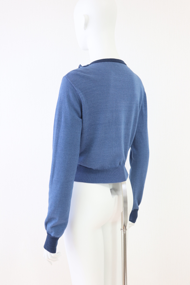 FOXEY BOUTIQUE(フォクシー） 胸元フリルニットカーディガン 35295