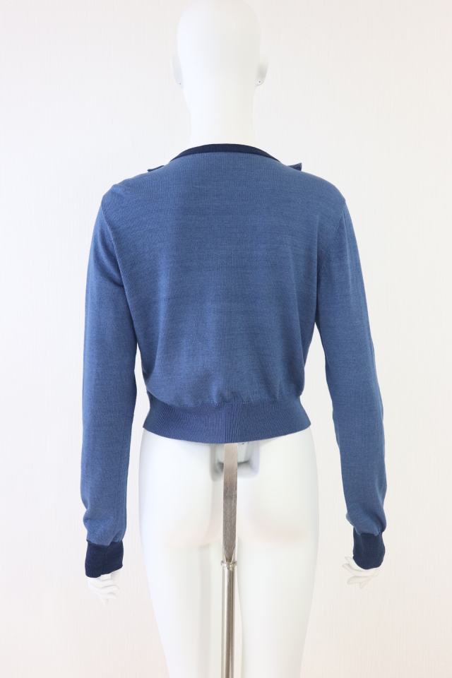 FOXEY BOUTIQUE(フォクシー） 胸元フリルニットカーディガン 35295
