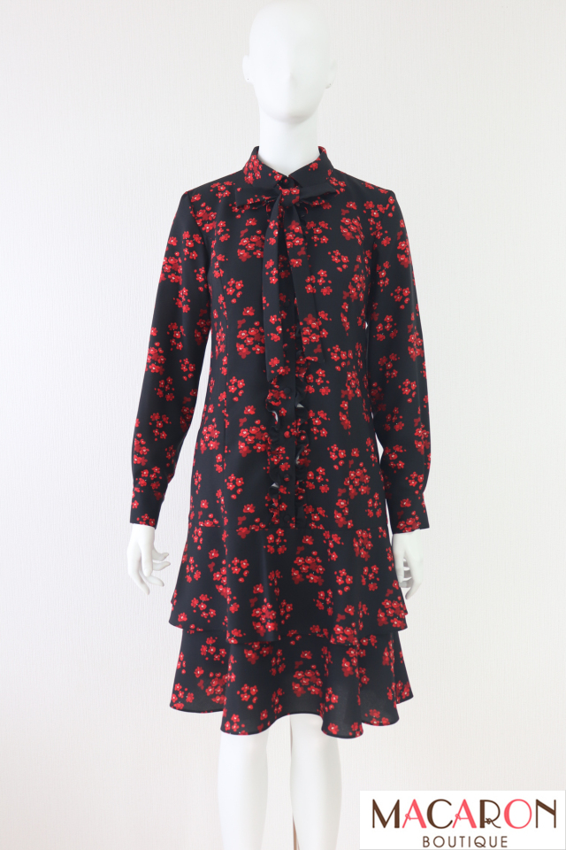 2025年 Rene ブラックストライプ ワンピース 34 Rene ルネ ワンピース  