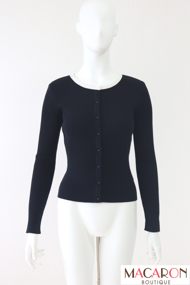 【SALE】Rene（ルネ）　長袖リブニットカーディガン　6612310