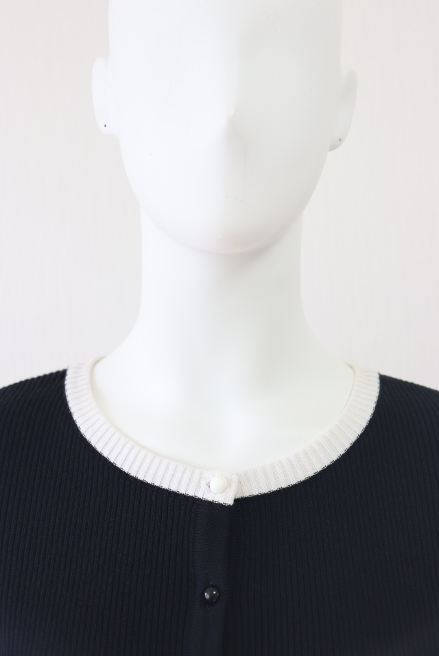 Rene（ルネ） 長袖リブニットカーディガン 6612310