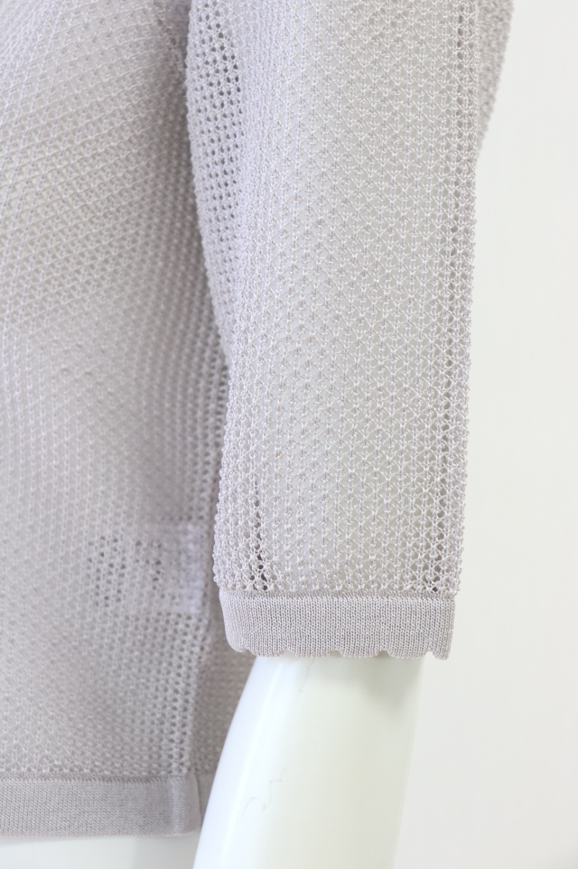 Rene（ルネ） 透かし編み五分袖カーディガン 5532030