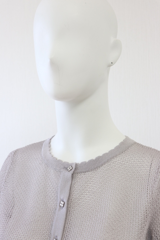 Rene（ルネ） 透かし編み五分袖カーディガン 5532030