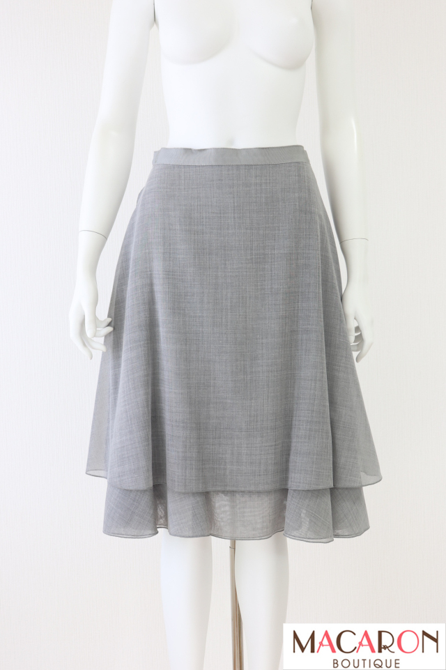 美品】フォクシー ニューヨーク 台形フレアスカート 38 M ホワイト  