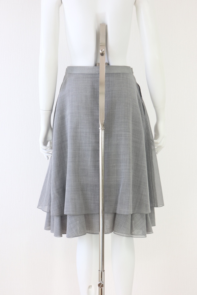 美品★FOXEY フォクシー フレアスカート シアーサッカー 22ss 38 FOXEY BOUTIQUE(フォクシー) 重ねフレアスカート 38364