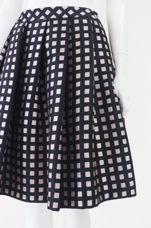 Rene（ルネ） チェック柄タックスカート 6434270
