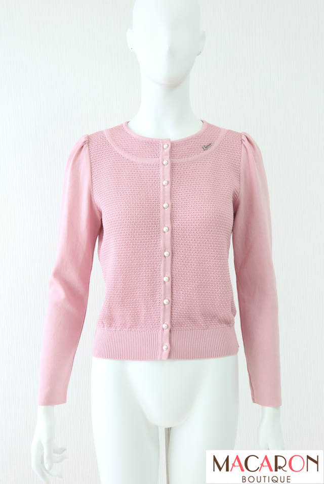 Rene（ルネ）　パールボタン長袖カーディガン　6312500