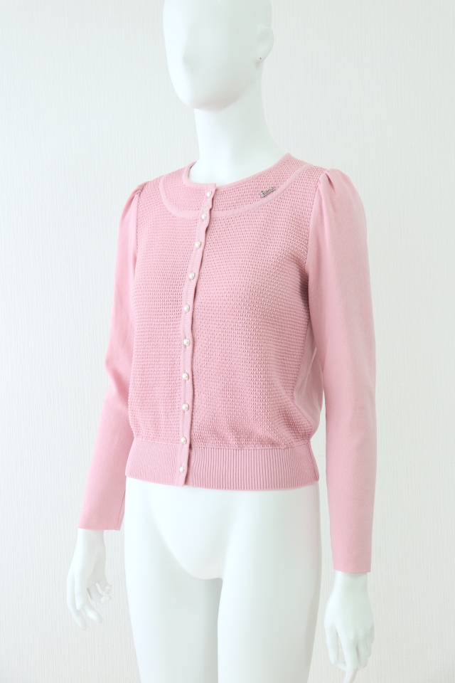 新品　René ルネ　コーラルピンク カーディガン 36 新品 René ルネ コーラルピンク カーディガン 36