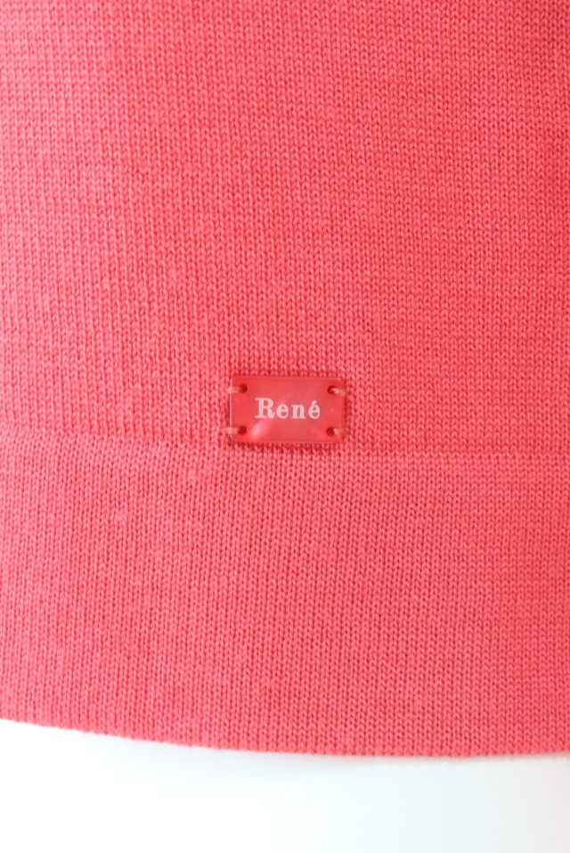 新品　René ルネ　コーラルピンク カーディガン 36 新品 René ルネ コーラルピンク カーディガン 36