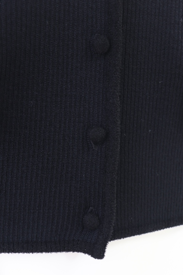 新品【Rene ルネ】リプ編みパフス リーブカーディガン36 新品【Rene ルネ】リプ編みパフス リーブカーディガン36