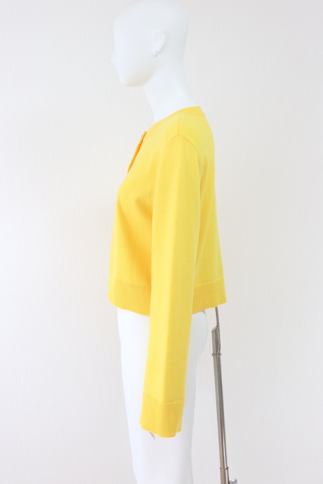 美品☆24年モデル☆フォクシーニューヨーク　カーディガンローガン　レモンイエロー 美品☆24年モデル☆フォクシーニューヨーク カーディガン