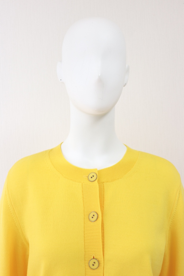 美品☆24年モデル☆フォクシーニューヨーク　カーディガンローガン　レモンイエロー 美品☆24年モデル☆フォクシーニューヨーク カーディガン