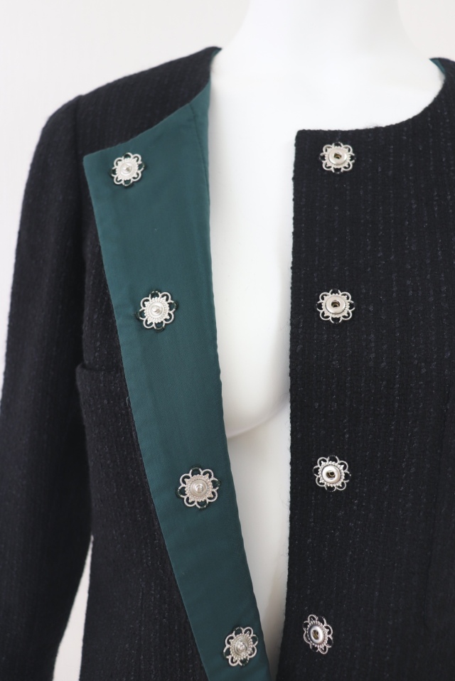 Rene（ルネ） ノーカラーツイードジャケット 6243030