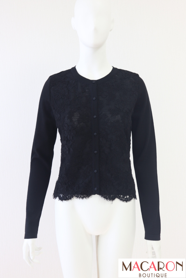 ルネ Rene 34 長袖 ニット ロングカーディガン ジップアップ ピンク  