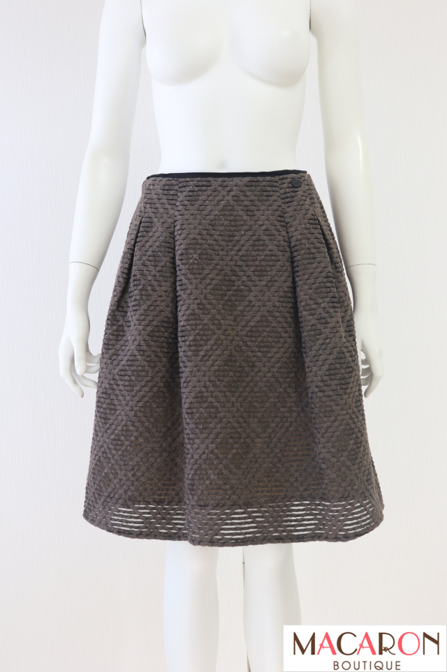 FOXEY BOUTIQUE(フォクシー)　アクリルチュールボーダースカート　34737