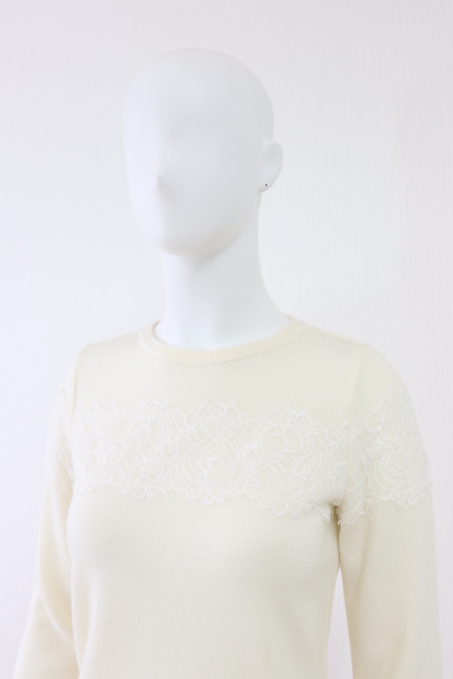 Rene（ルネ） レースウールアクリルニットトップス 5242040
