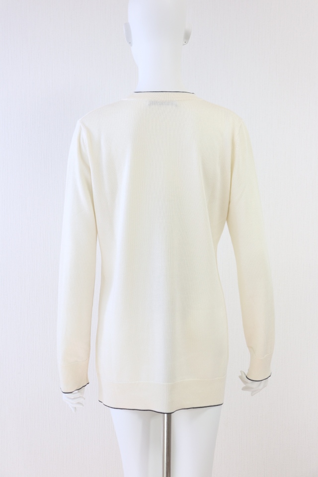 フォクシー　ロングカーディガン　オフホワイト FOXEY NEWYORK COLLECTION(フォクシー) シルクニット