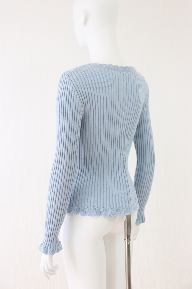 【Rene】フリル襟黒半袖ニットセーター新品 PROPORTION BODY DRESSING ニット セーター 長袖フリルニット